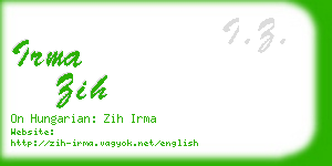 irma zih business card